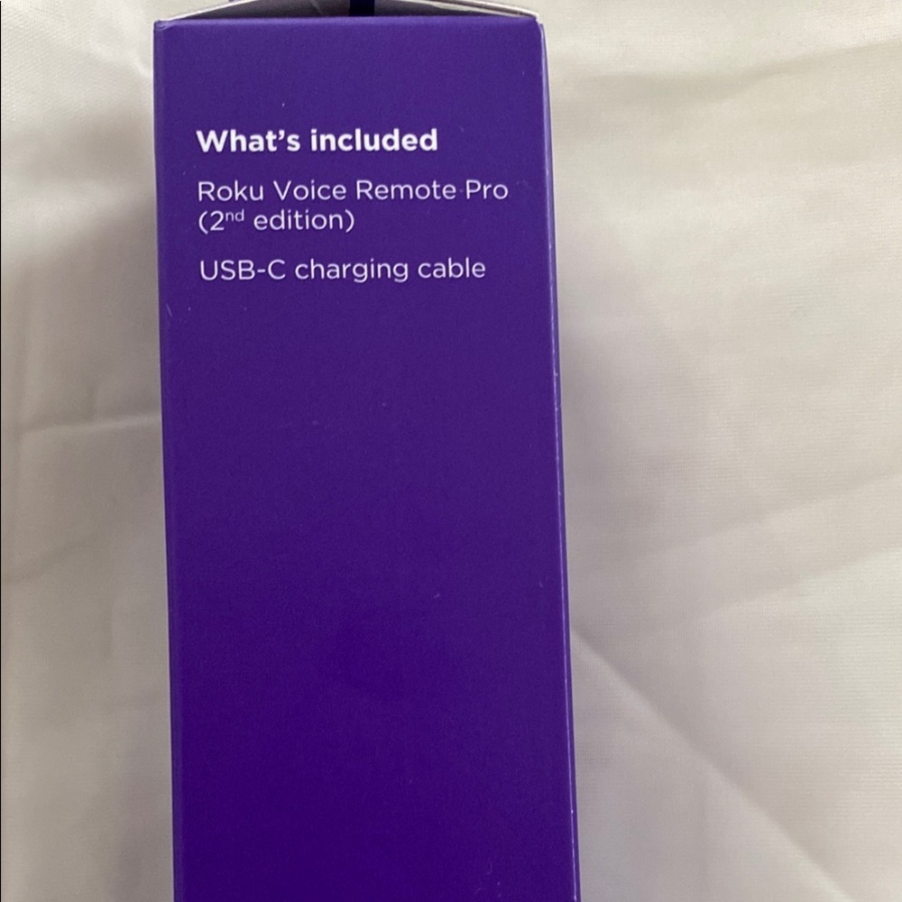 Roku Black and Purple Controller with Rechargeable Battery - Picture 4 of 5
